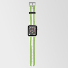 Green and White Cabana Stripes Palm Beach Preppy Apple Watch Band
