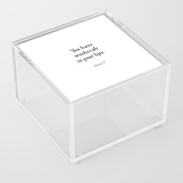 Henry V - Shakespeare Love Quote Acrylic Box