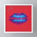 Crystalline Lips Framed Mini Art Print