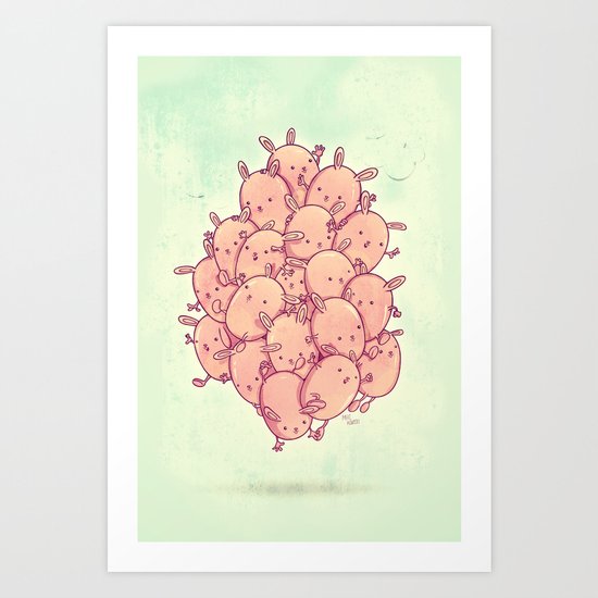 Cute bunnies Art Print