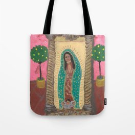 Our Lady of Guadalupe Altarpiece · Retablo de la Virgen de Guadalupe Tote Bag