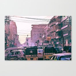 Traffic in Saddar Canvas Print