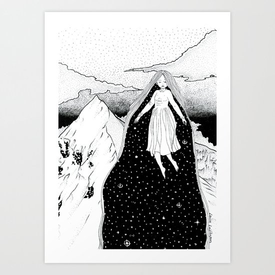 Mountain high Art Print