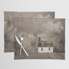 House in Sepia Brown Placemat