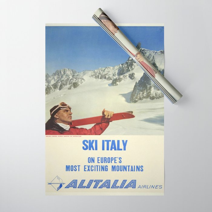 Vintage poster - Ski Italy Wrapping Paper