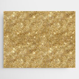 Gold Diamond Studded Glam Pattern Jigsaw Puzzle