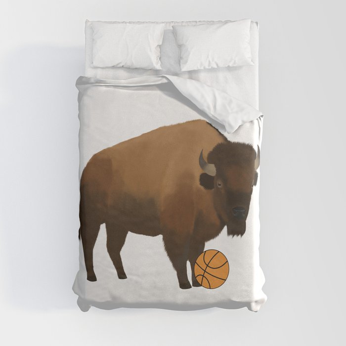Bison Basketball Duvet Cover