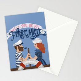 First Mate and Captain Stationery Cards