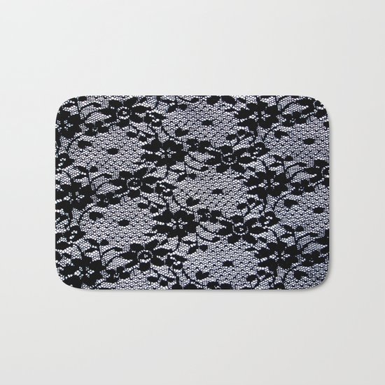 Black Lace Bath Mat