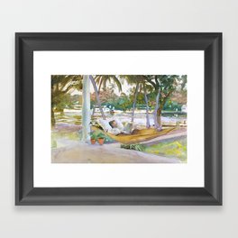Figure in Hammock, Florida by John Singer Sargent Framed Art Print