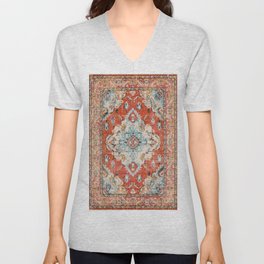 orange and blue oriental carpet V Neck T Shirt