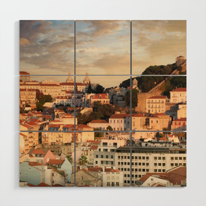 Lisbon Sunset Travel | Fine Art Photography Wood Wall Art