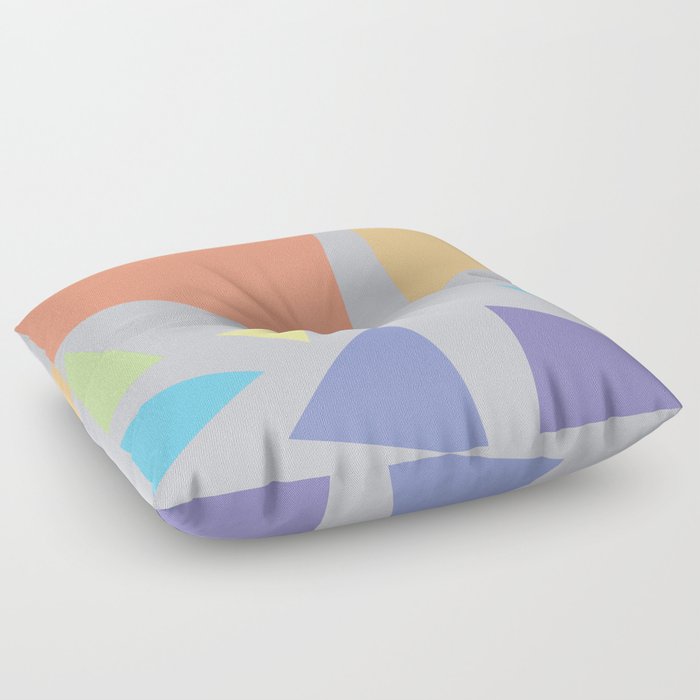 Tri - Rainbow (Pastel) Floor Pillow