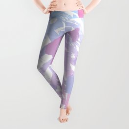Abstract Paint Pattern Purple Leggings