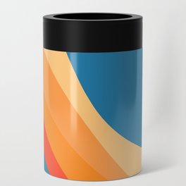 Wavy Retro Design II - Colorful Art Pattern  Can Cooler