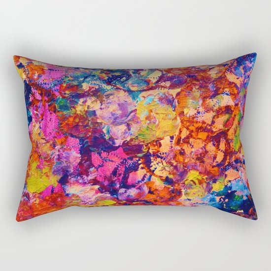 EVERYBODY'S COASTER- Bold Abstract Acrylic Painting Wine Glass Coaster Wow Autumn Home Decor Gift Rectangular Pillow