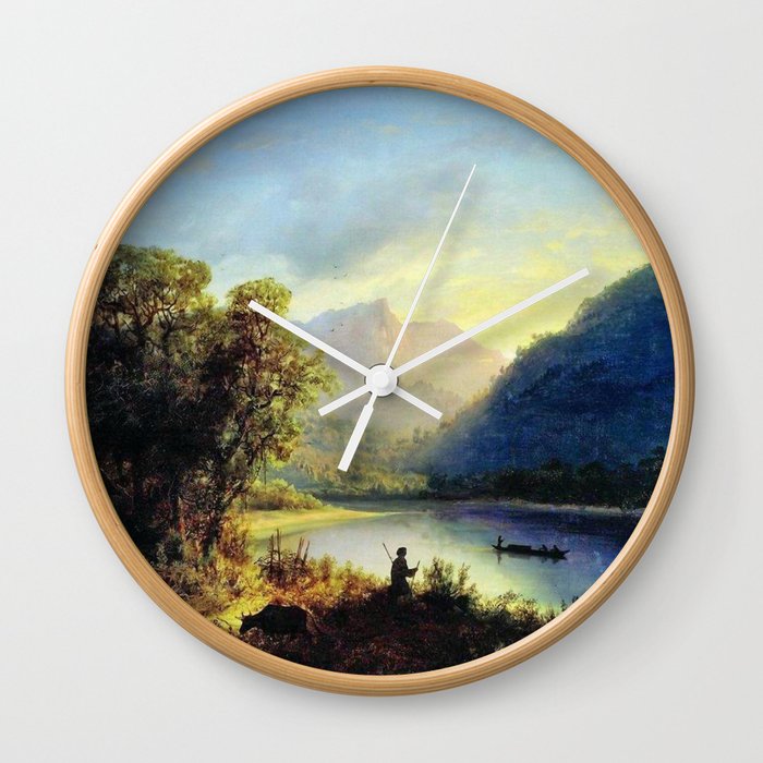 Mountain Lake 1852 By Lev Lagorio | Reproduction | Russian Romanticism Painter Wall Clock