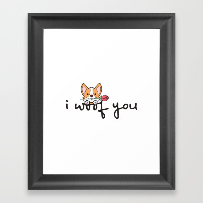 I Woof You Framed Art Print