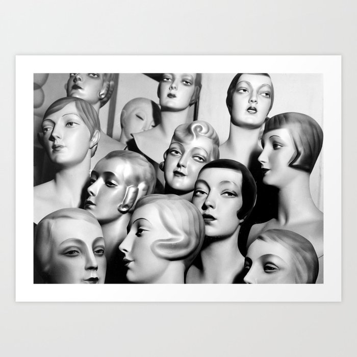 Mannequin Heads - Peter Weller Vintage Photo Art Print