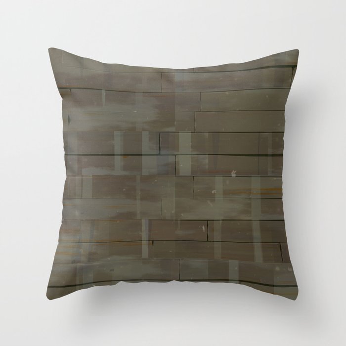 Abstract splashed old brick block Throw Pillow