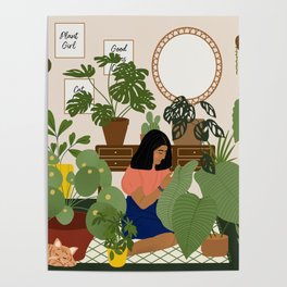 Crazy Plant Girl Poster