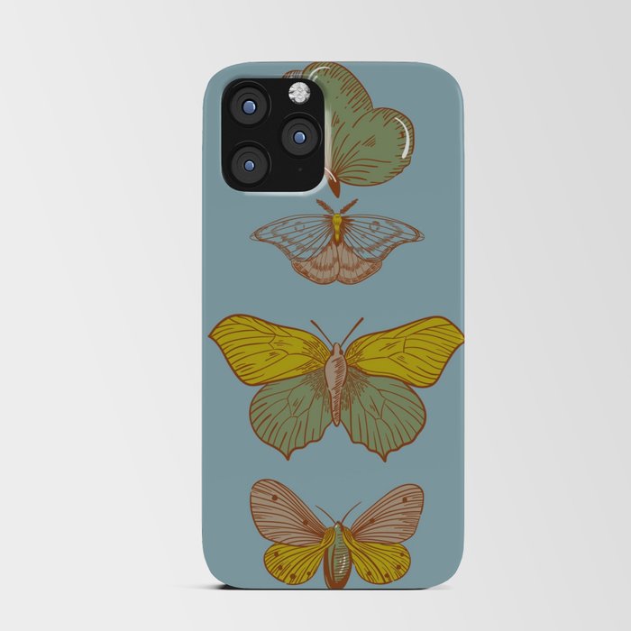 Vintage Butterfly Teal iPhone Card Case