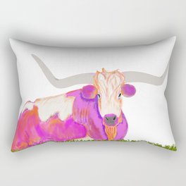 Pink Longhorn Rectangular Pillow