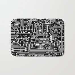 Circuit Board on Black Bath Mat | Computation, Circuitboard, Motherboard, Circuitry, Computer, Graphicdesign, Engineer, Scientific, Technology, Microchip 