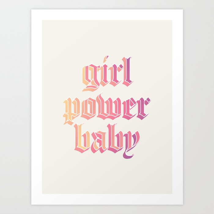 girl power baby Art Print