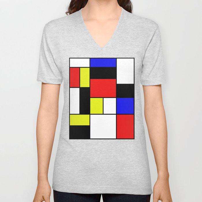 Mondrian #21 V Neck T Shirt