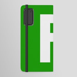 Letter F (White & Green) Android Wallet Case