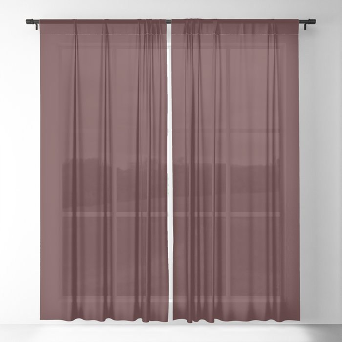 Brown Ink Sheer Curtain