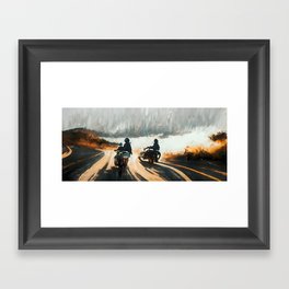 Race Against the Rain Framed Art Print