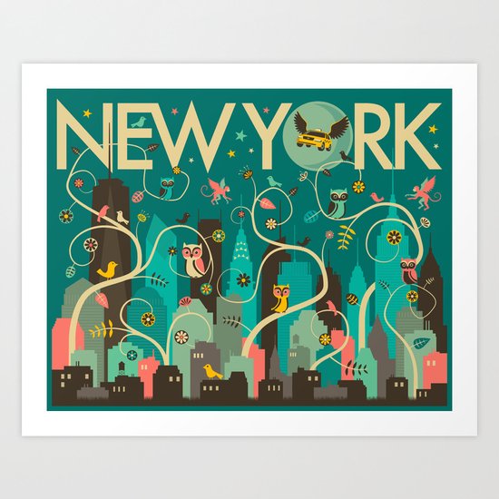 WILD NEW YORK Art Print