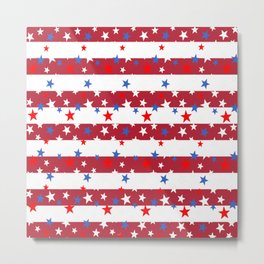 Star Spangled Red and White Stripes Metal Print | Landofthefree, Giftidea, Graphicdesign, America, 45, Celebration, Julyfourth, Independence, Americanflag, Trump 