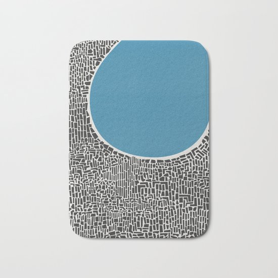 Abstract Blue Lake Bath Mat