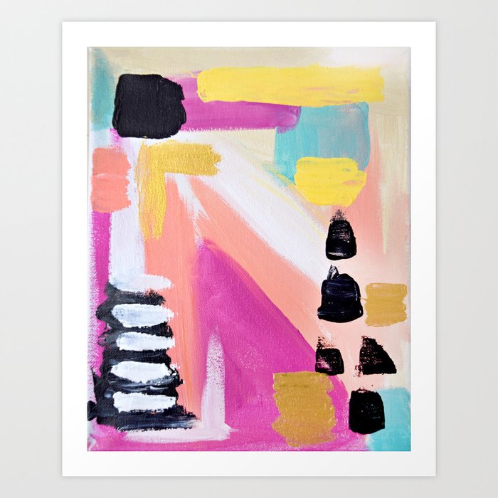 Abstract Colorful Painting Sunshine Art Print