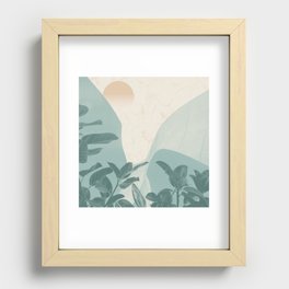 Cool Breeze Leaves Recessed Framed Print