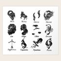 Zodiac Star Chart Art Print by ECMazur | Society6