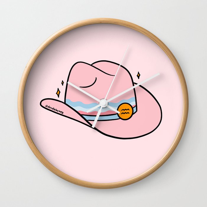 Aquarius Cowboy Hat Wall Clock
