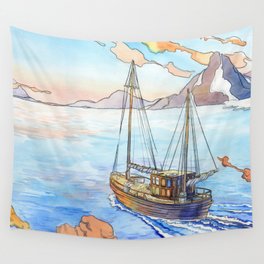 Ship (by SMR) Wall Tapestry