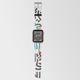 Graffiti Art Life in the Jungle with Symbols of Energy Apple Watch Band