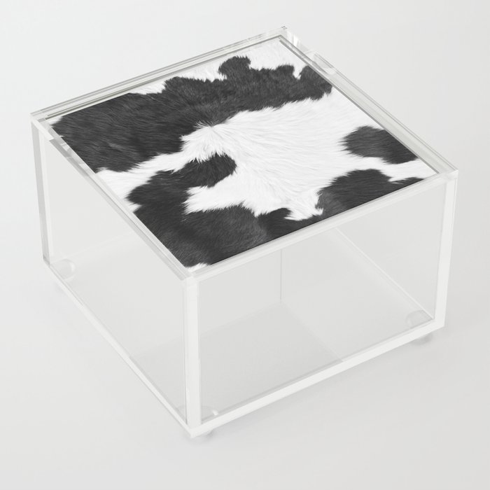 Faux Cowhide with No Texture (Farmhouse Decor Collection) Acrylic Box