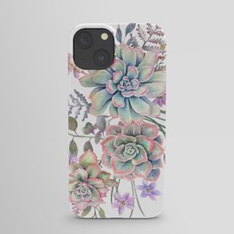 succulent watercolor 12 iPhone Case