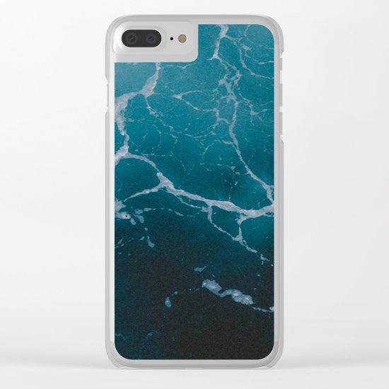 Marble ocean Clear iPhone Case