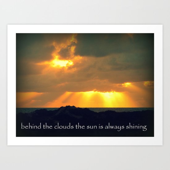 The Sun Shines Through The Clouds Art Print