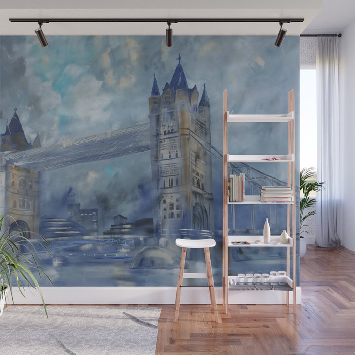 London Bridge 110x160 Cm Large Impressionism Acrylic Painting On