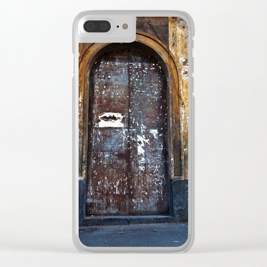 Old Sicilian door of Catania Clear iPhone Case