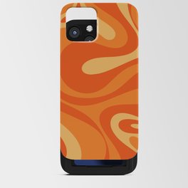 Mod Swirl Retro Abstract Pattern Orange Tangerine Yellow iPhone Card Case