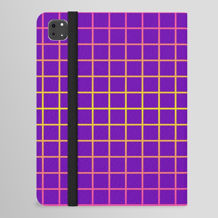 80s gradient grid 2 iPad Folio Case